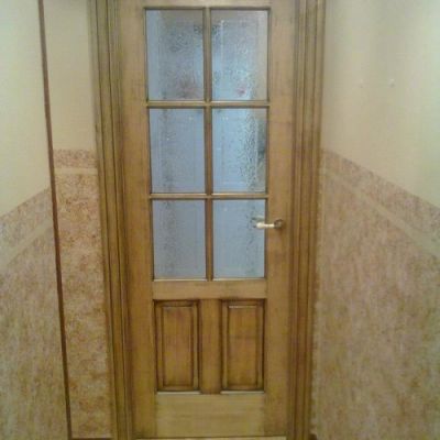 castellana plana pino 6v con cristales fusing